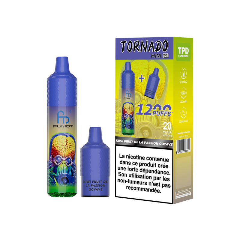 RANDM Tornado Kit Mini 1200 - Kiwi Passion Fruit Guava - 20mg