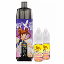 JNR Fighter Fuel X Shisha Plus Kit 28k 2x10ml 20mg  - Color: Gold Mawashi, Flavor: Strawberry Dragon Fruit