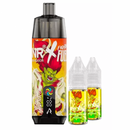 JNR Fighter Fuel X Shisha Plus Kit 28k 2x10ml 20mg  - Color: Yellow Ushiro, Flavor: Iced Peach