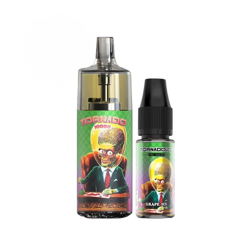 Tornado 10000 Puff Kit 800mah 10ml - Grape Ice 20mg