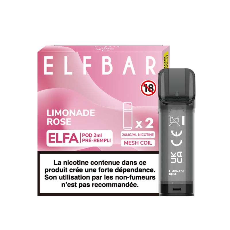 ElfBar 2 Pods ELFA 2ml 20mg - Pink Lemonade