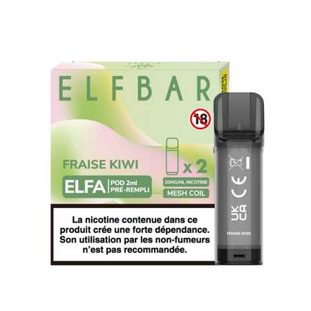 ElfBar 2 Pods ELFA 2ml 20mg - Strawberry Kiwifruit