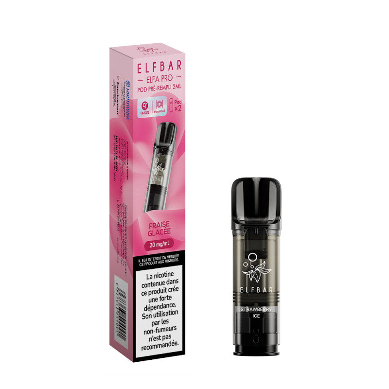 ElfBar 2 Pods ELFA Pro Pack 2ml 0mg - Strawberry Ice