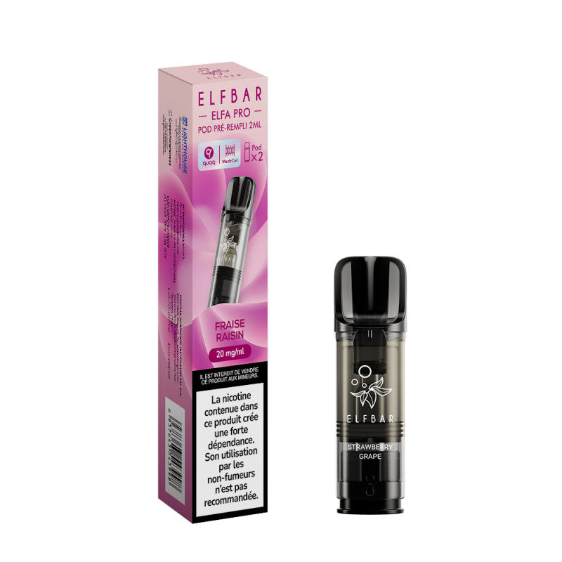 ElfBar 2 Pods ELFA Pro Pack 2ml 20mg - Strawberry Grape