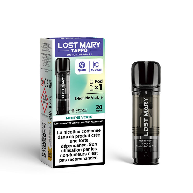 Lost Mary Pod Tappo 2ml 20mg - Menthe Verte