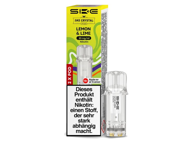 SKE Crystal Plus Prefilled Pods - Lemon & Lime